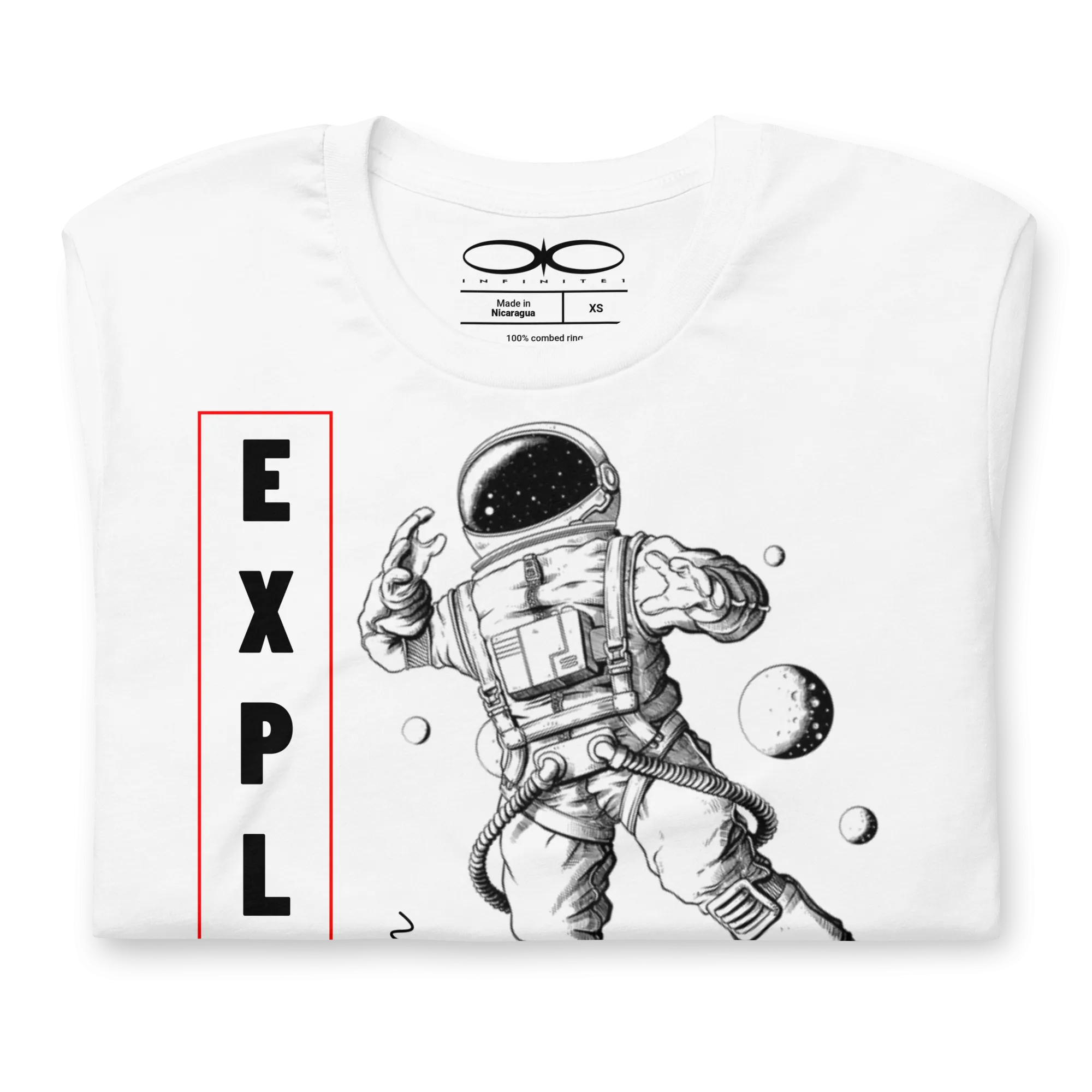 Men's Slogan And Spaceman Graphic Tee