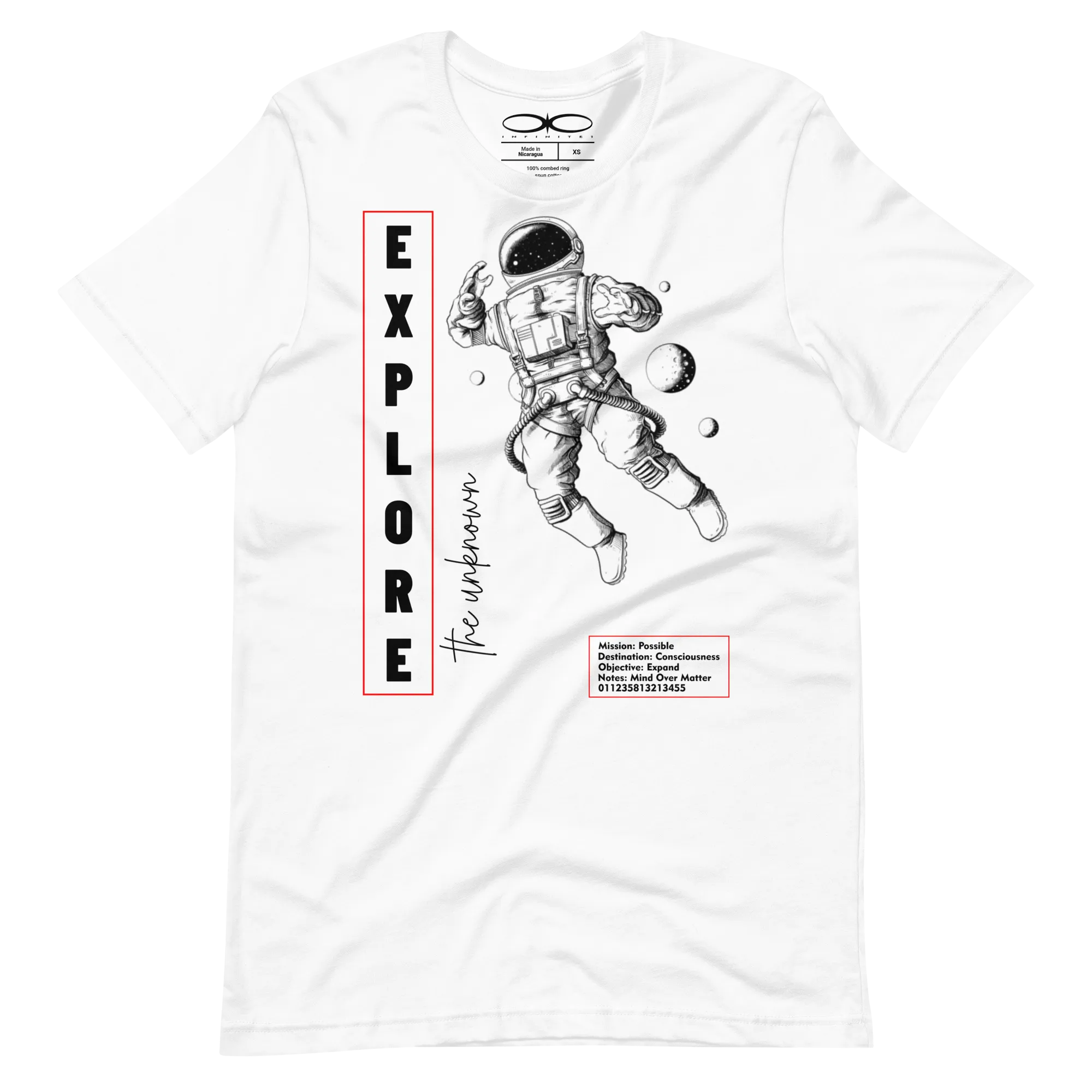 Men's Slogan And Spaceman Graphic Tee