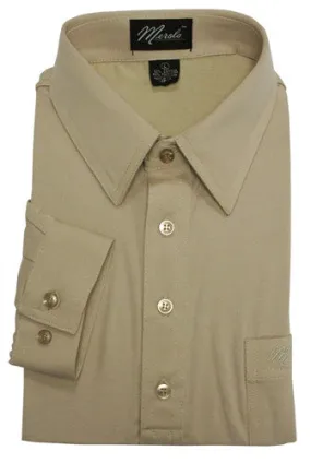 Merola Long Sleeve Pocket Polo Shirt - Tan