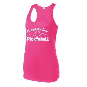 Mountain View Pickleball Club | Women’s Racerback Tank | 100% Polyester