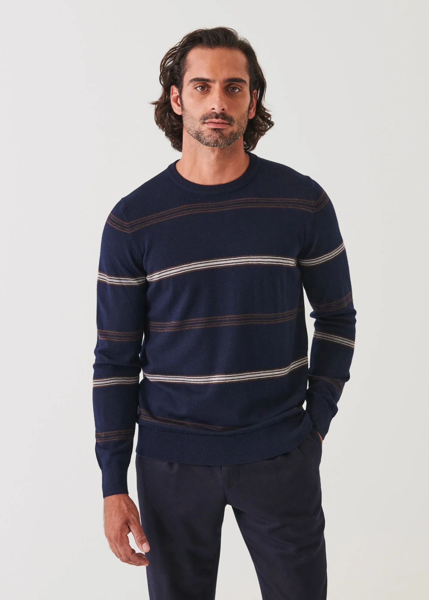 MULTI-STRIPE CREWNECK