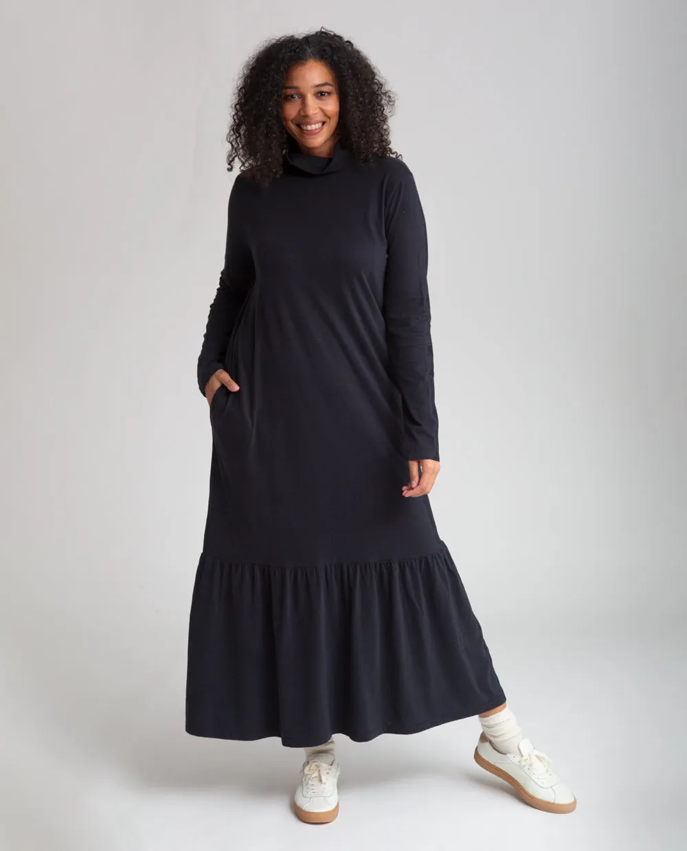 Nellie Organic Cotton Dress In Black