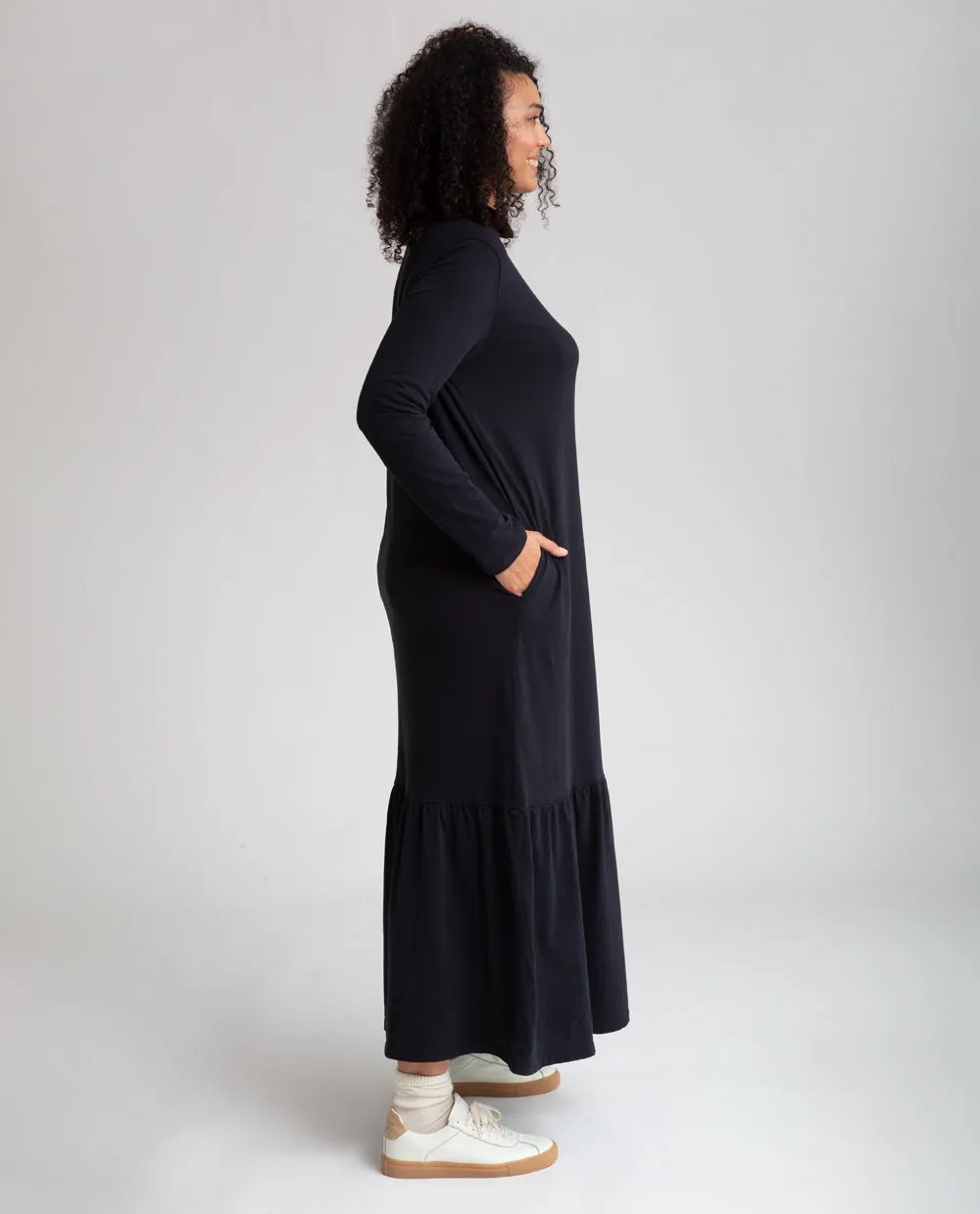 Nellie Organic Cotton Dress In Black