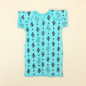 NICU Friendly Gown Turquoise Cactus