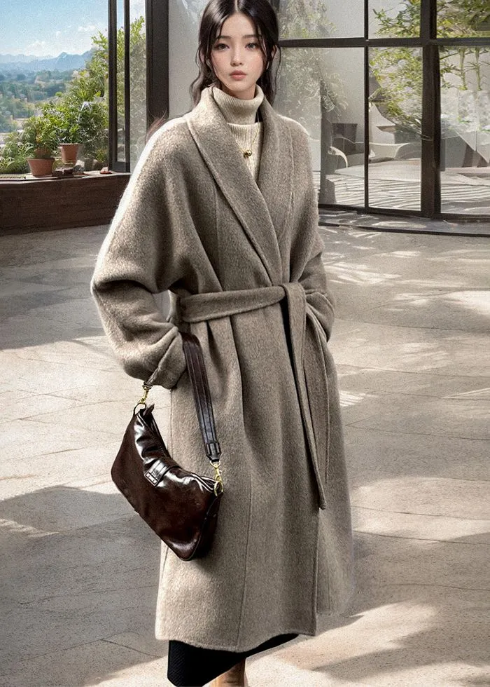 Oversize Wrap Long Wool Coat