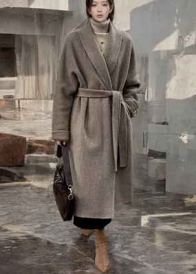 Oversize Wrap Long Wool Coat