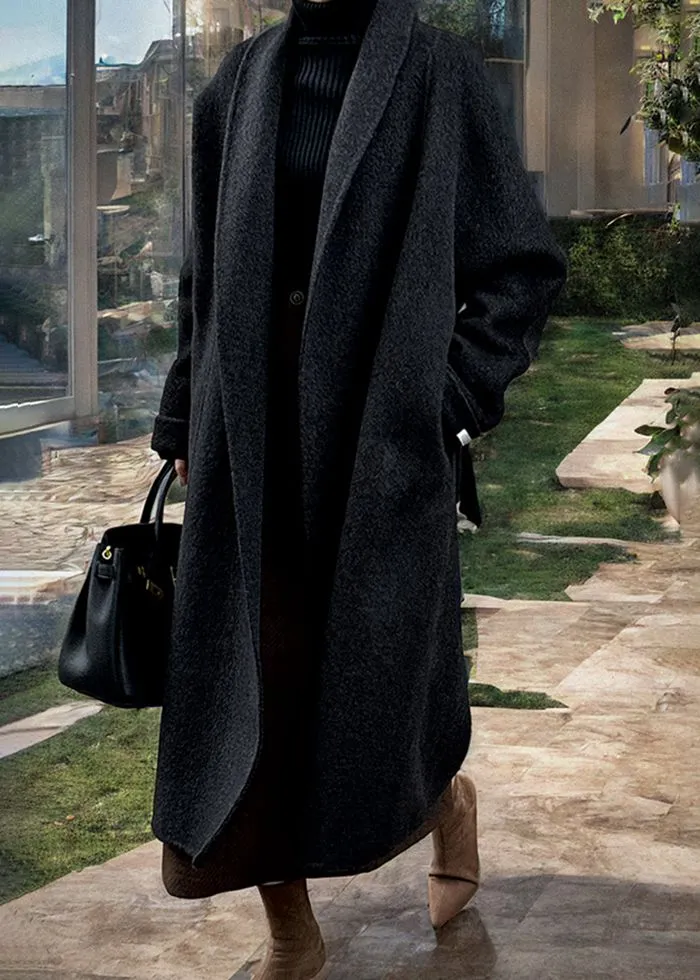 Oversize Wrap Long Wool Coat