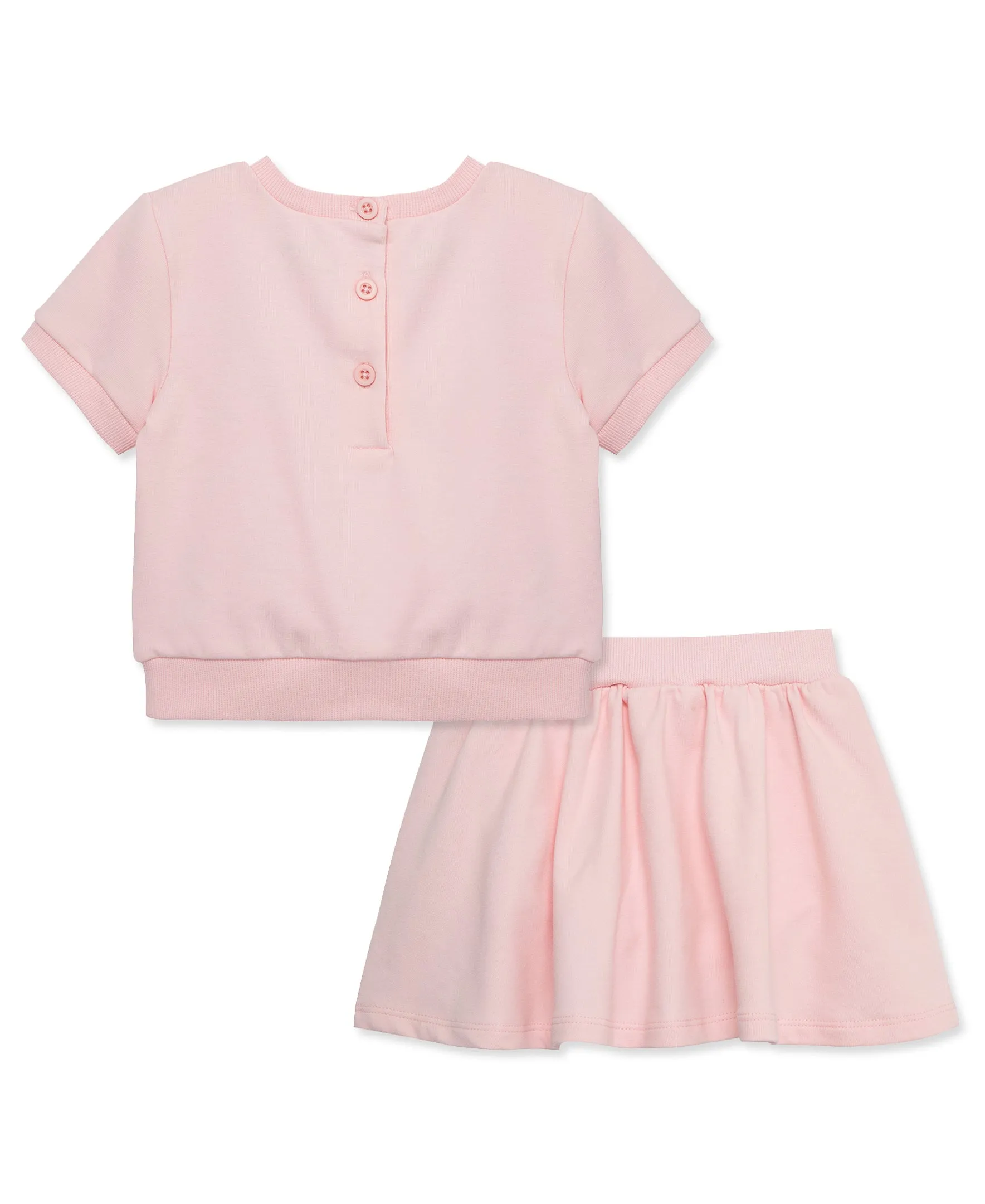 Pink 2-Piece Toddler Skort Set (12M-24M)