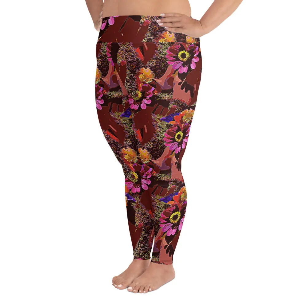 Plus Size Leggings Handful of Flowers