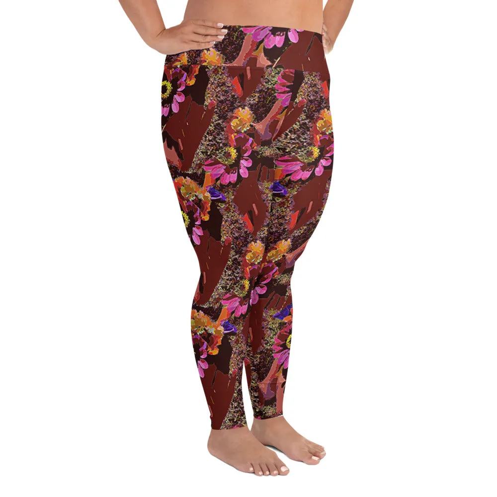 Plus Size Leggings Handful of Flowers