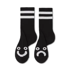 Polar Skate Co. Happy Sad Socks 10/12 - Black