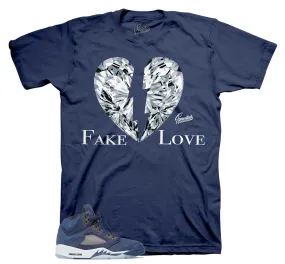 Retro 5 Midnight Navy - Fake Love - Navy