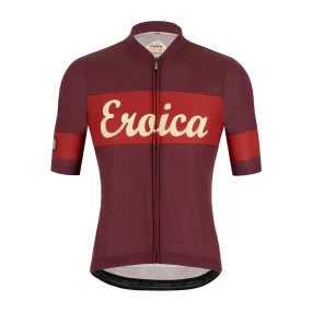 Santini Eroica Ruby Wool Jersey - Bordeaux