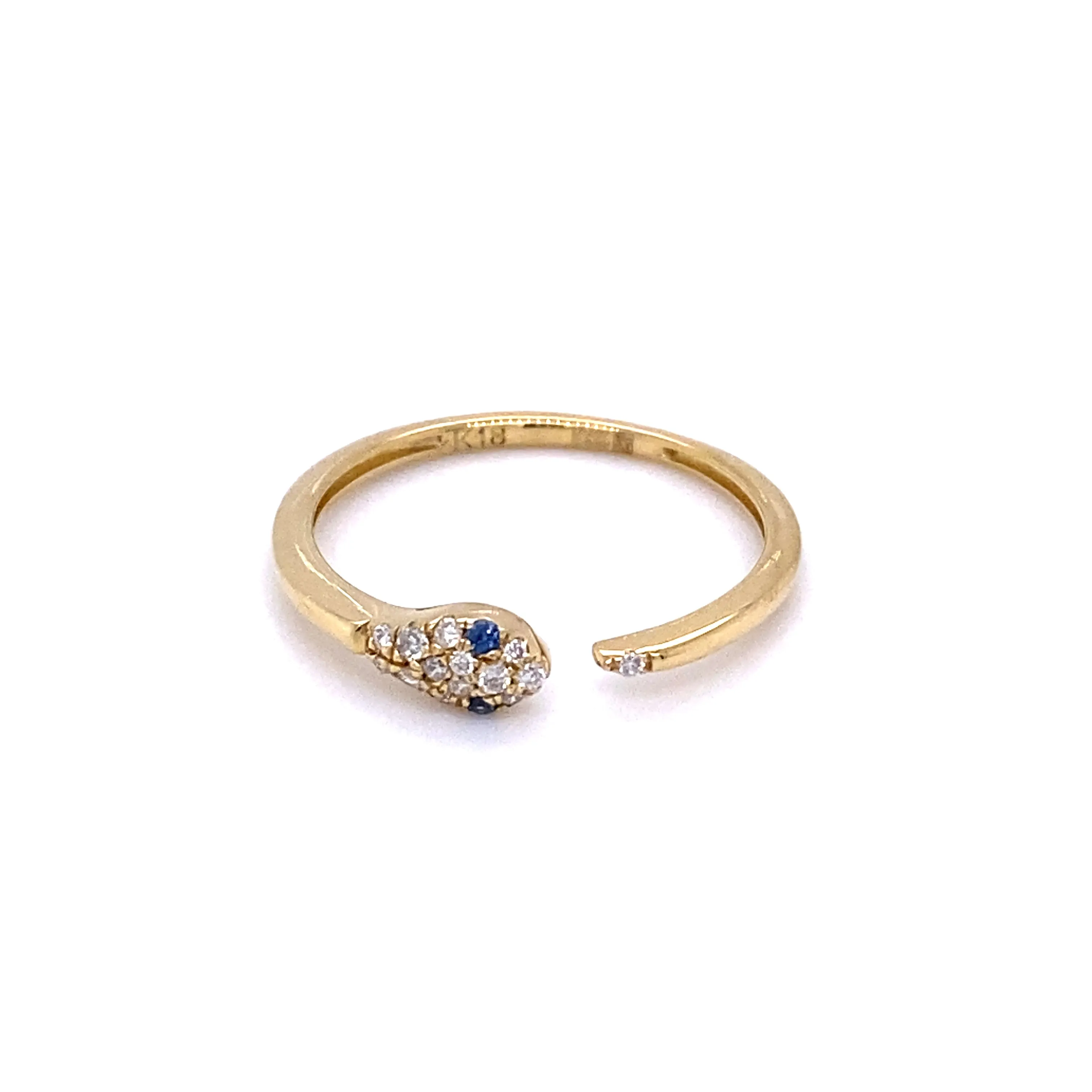 Sapphire and Diamond Snake Ring