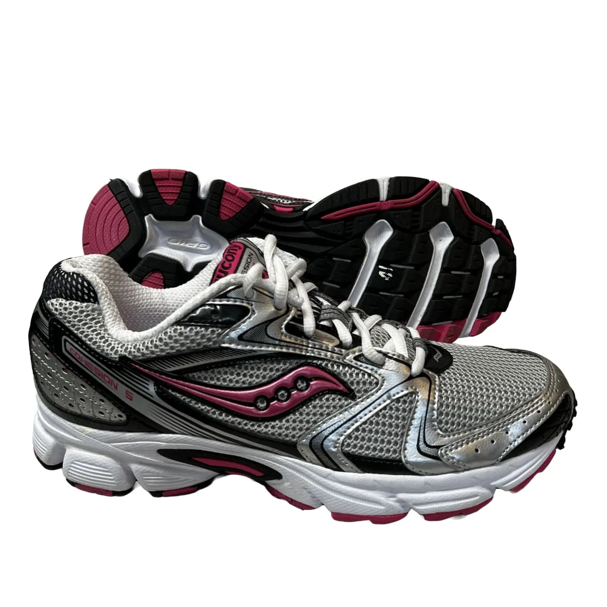 Saucony •Cohesion 5• Running Shoe • Silver/Black/Pink - Preowned