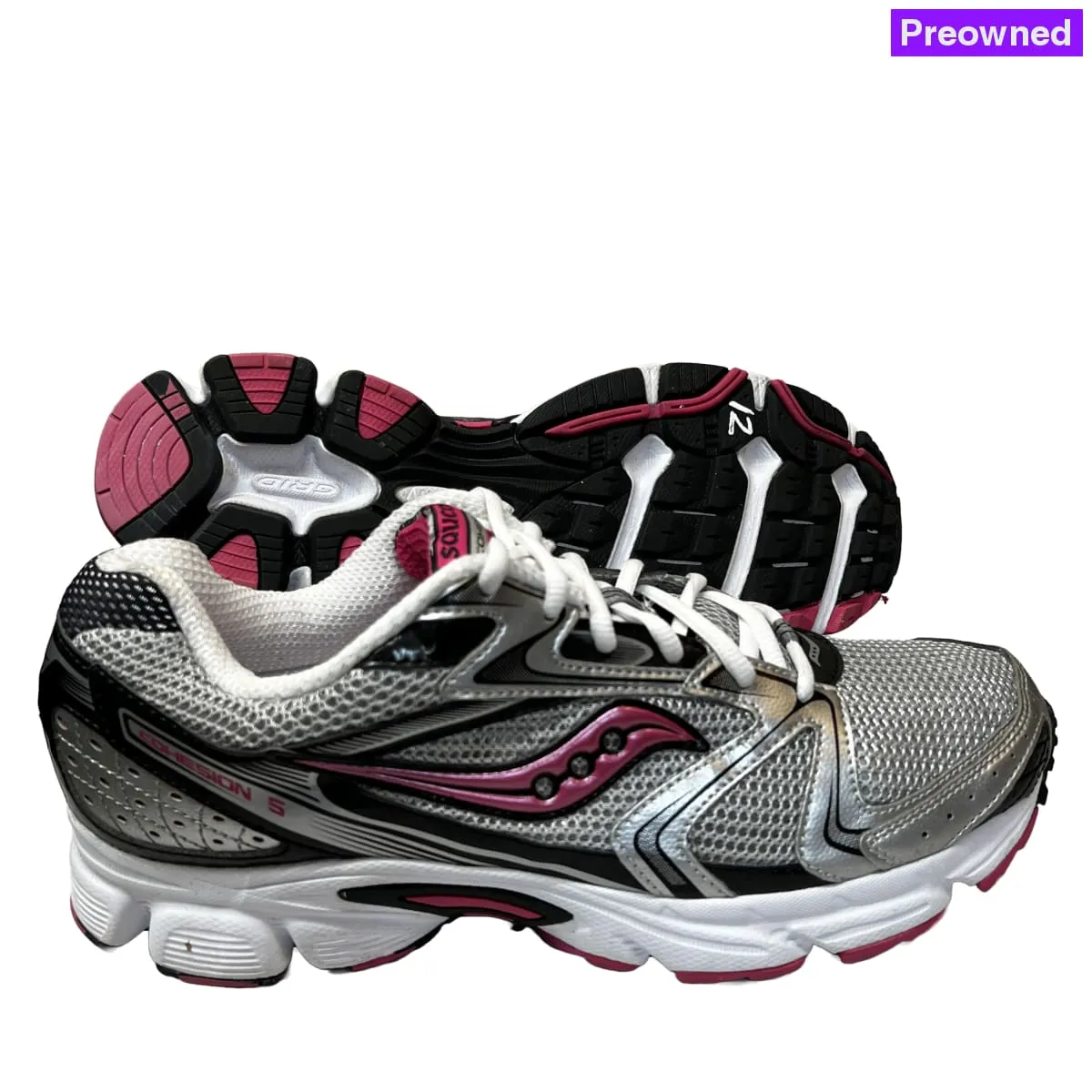 Saucony •Cohesion 5• Running Shoe • Silver/Black/Pink - Preowned