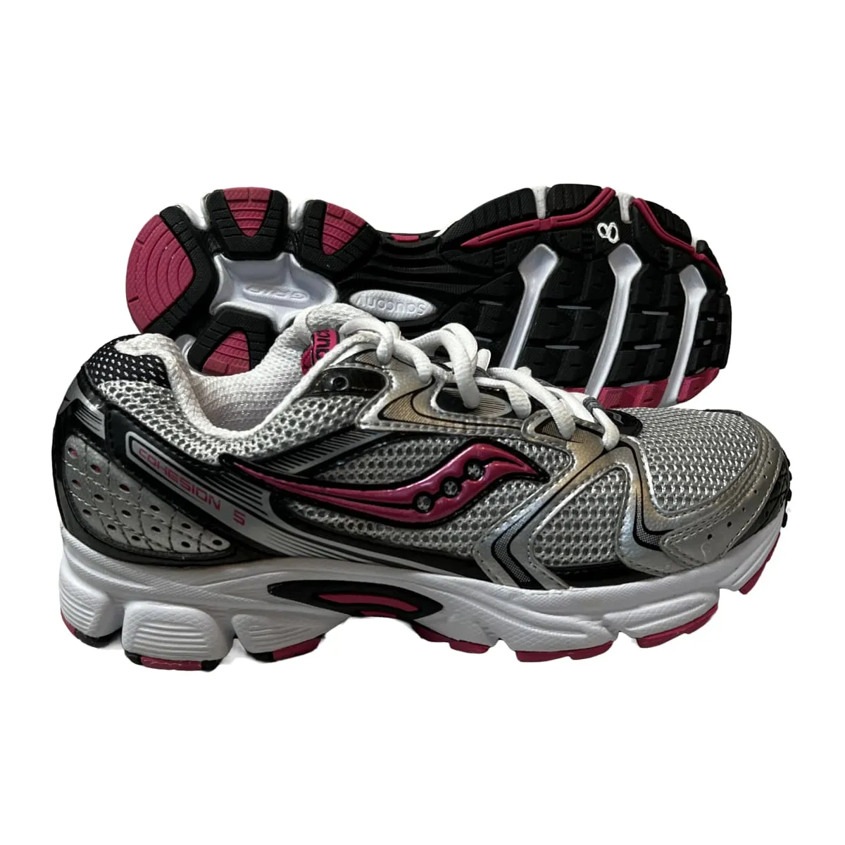 Saucony •Cohesion 5• Running Shoe • Silver/Black/Pink - Preowned