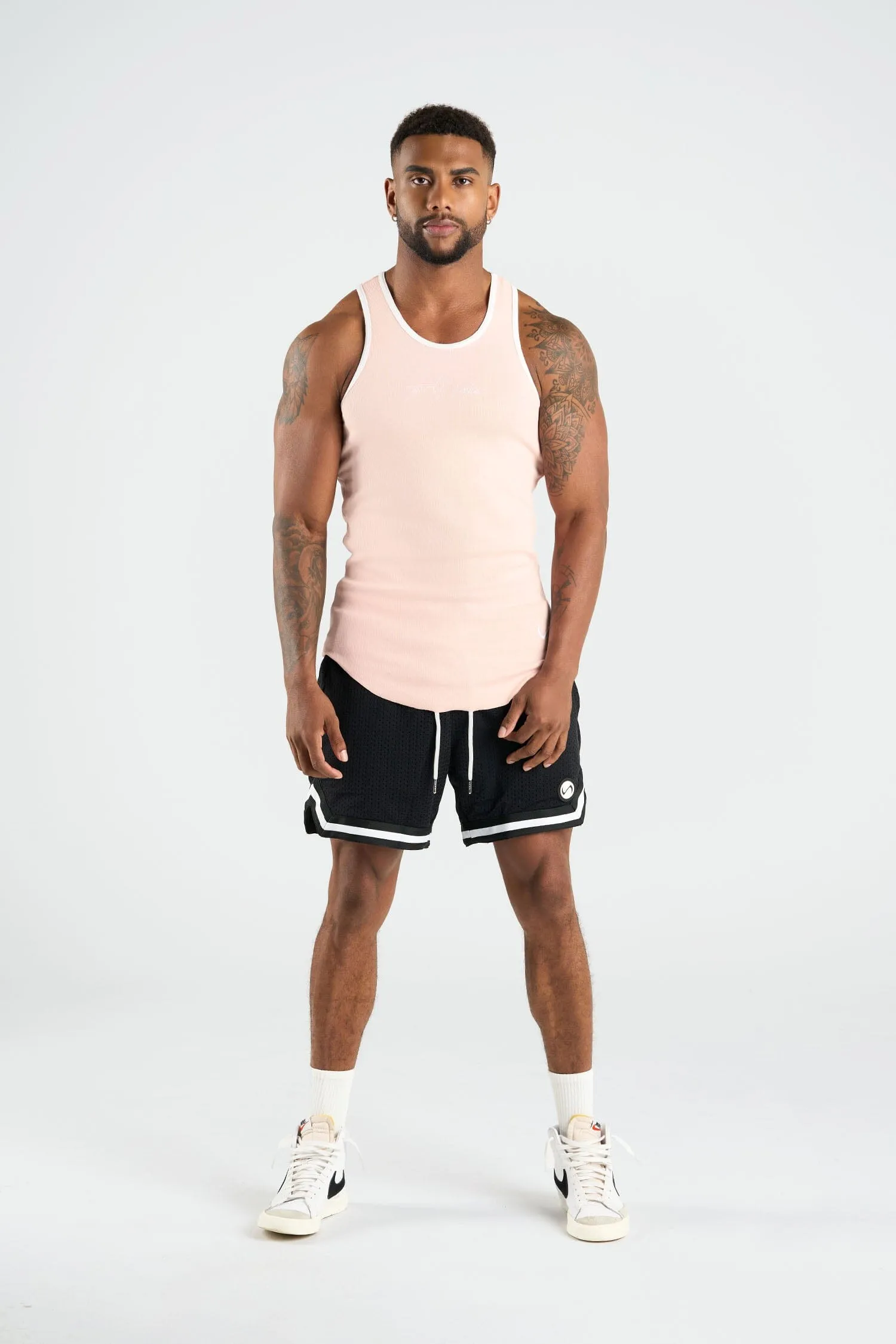 Script Ribbed Relaxed Fit Tank