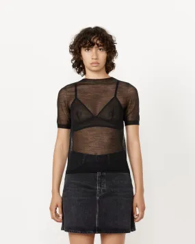 Sheer T-Shirt in Black