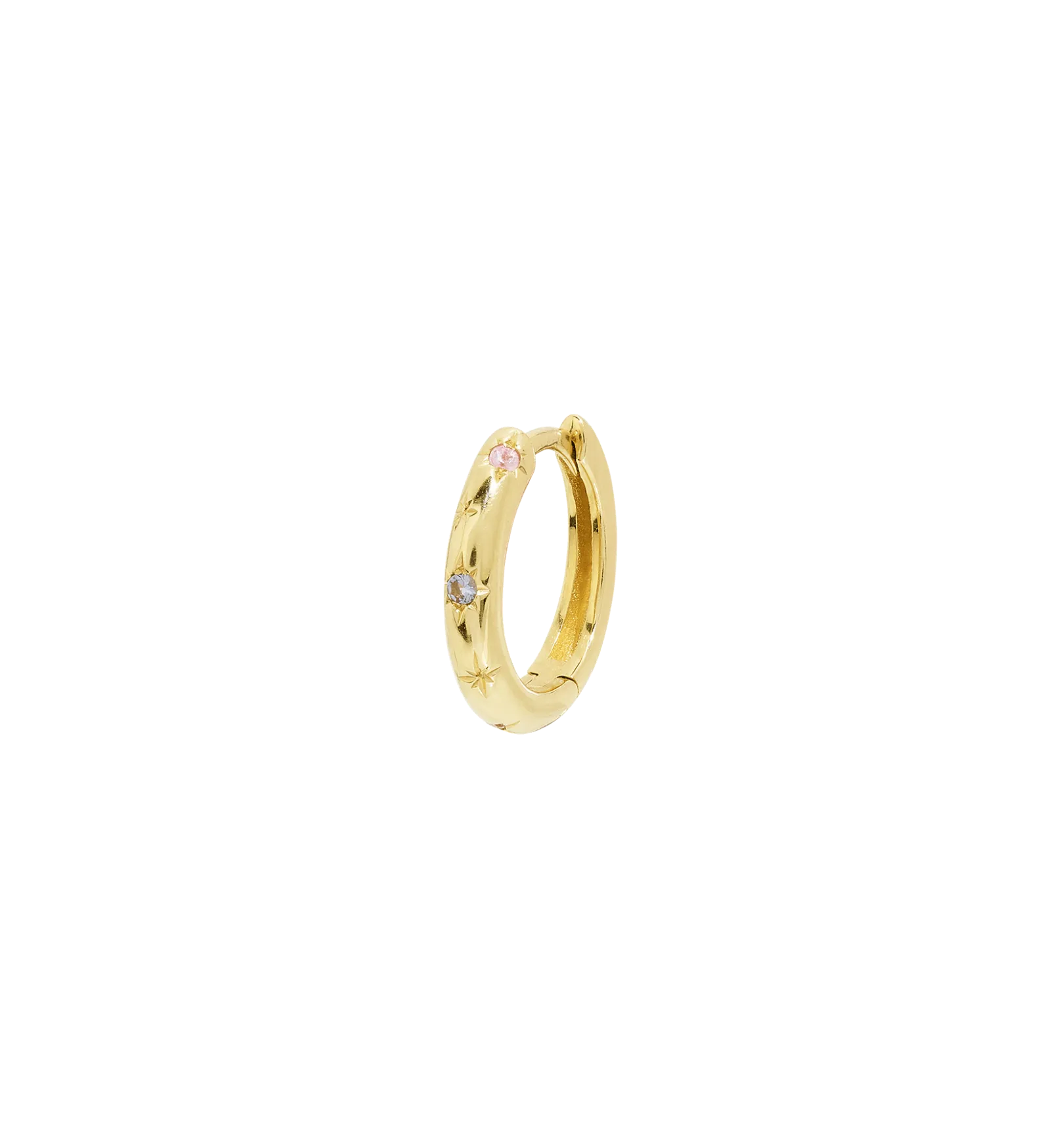 Single Interstellar Ring Earring 14K