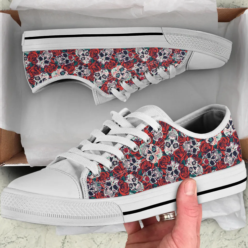 Skulls And Roses - Low Tops