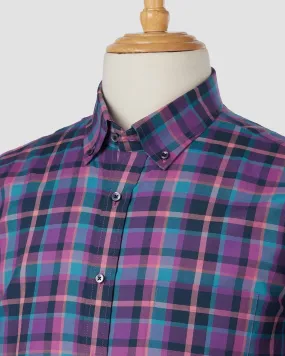 Somelos Pink Plum Checked Shirt