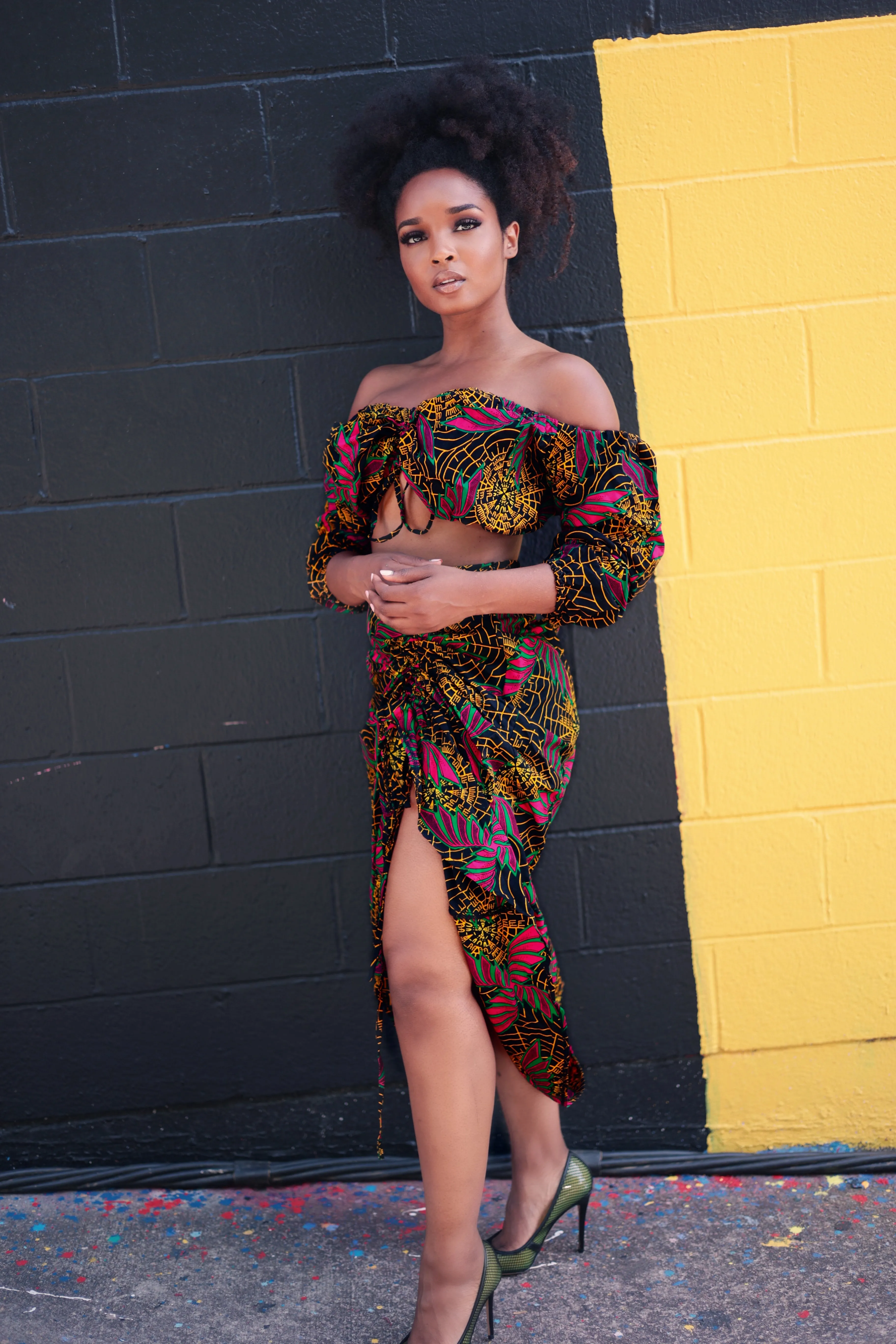 Somto Crop top and skirt set