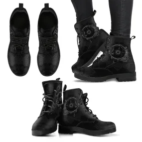 Sun and Moon Mandala Black Boots