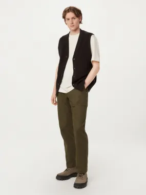 The Ribbed Sweater Vest in Dark Chocolate