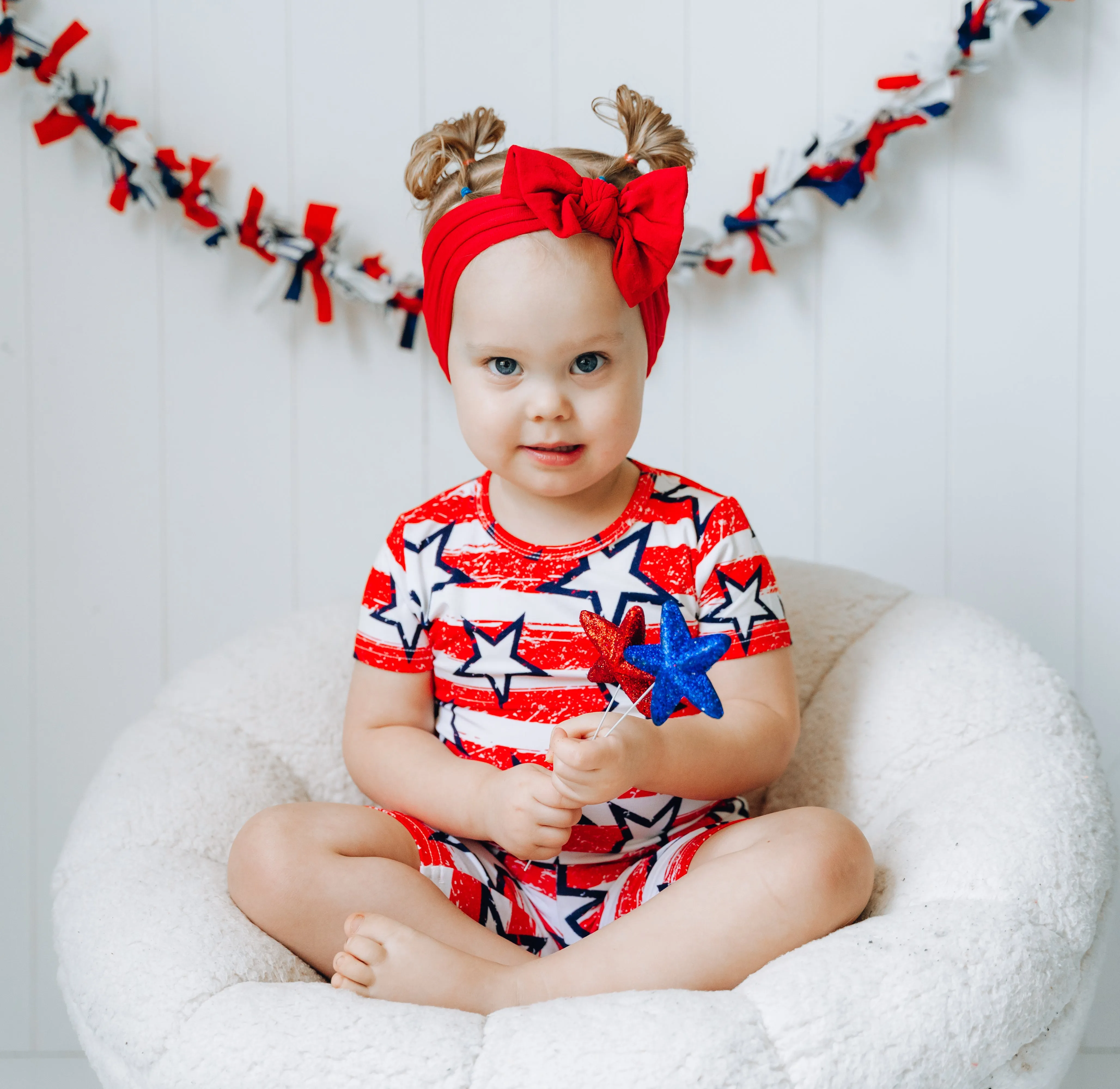 TWO PIECE SHORTIE SET- Stars   Stripes