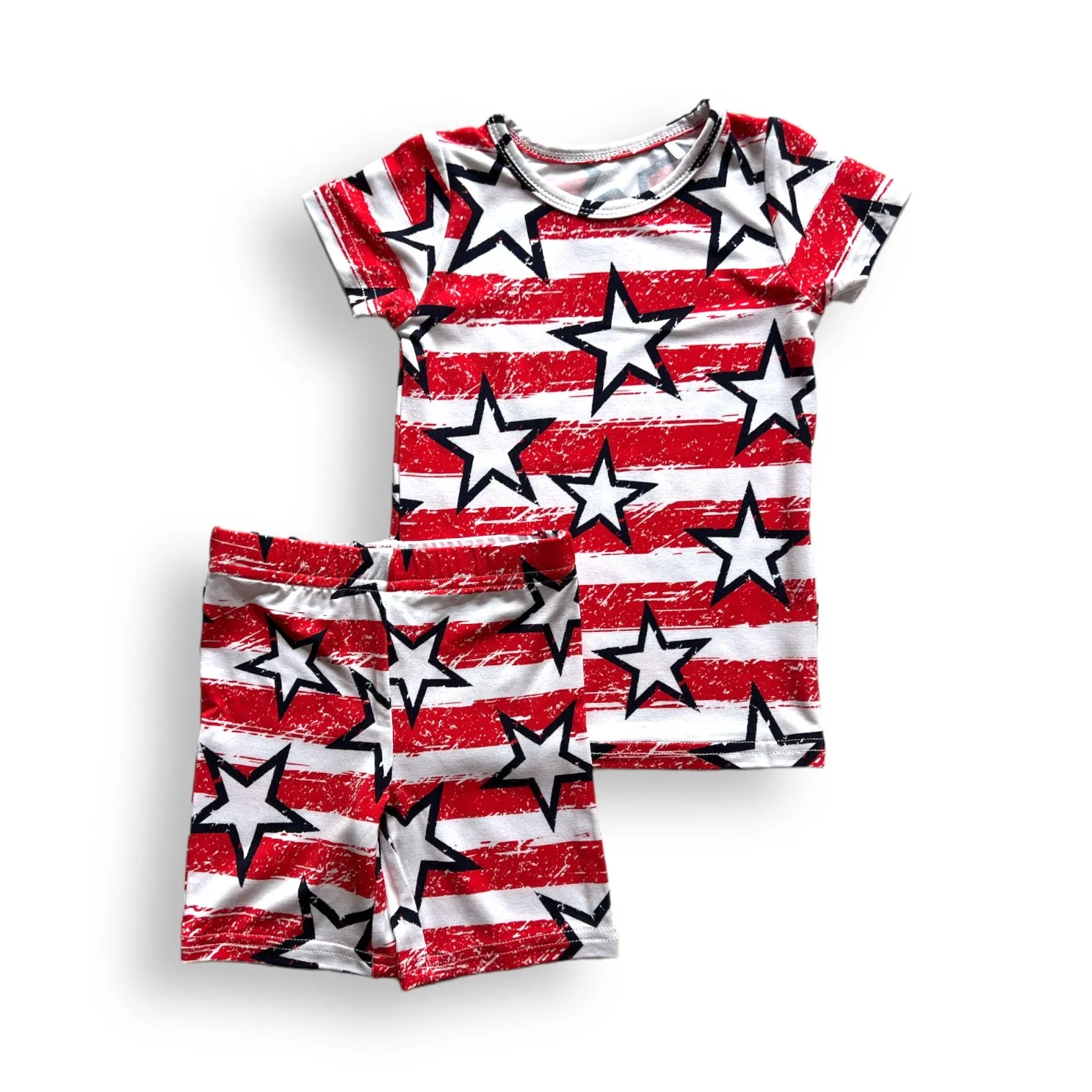 TWO PIECE SHORTIE SET- Stars   Stripes