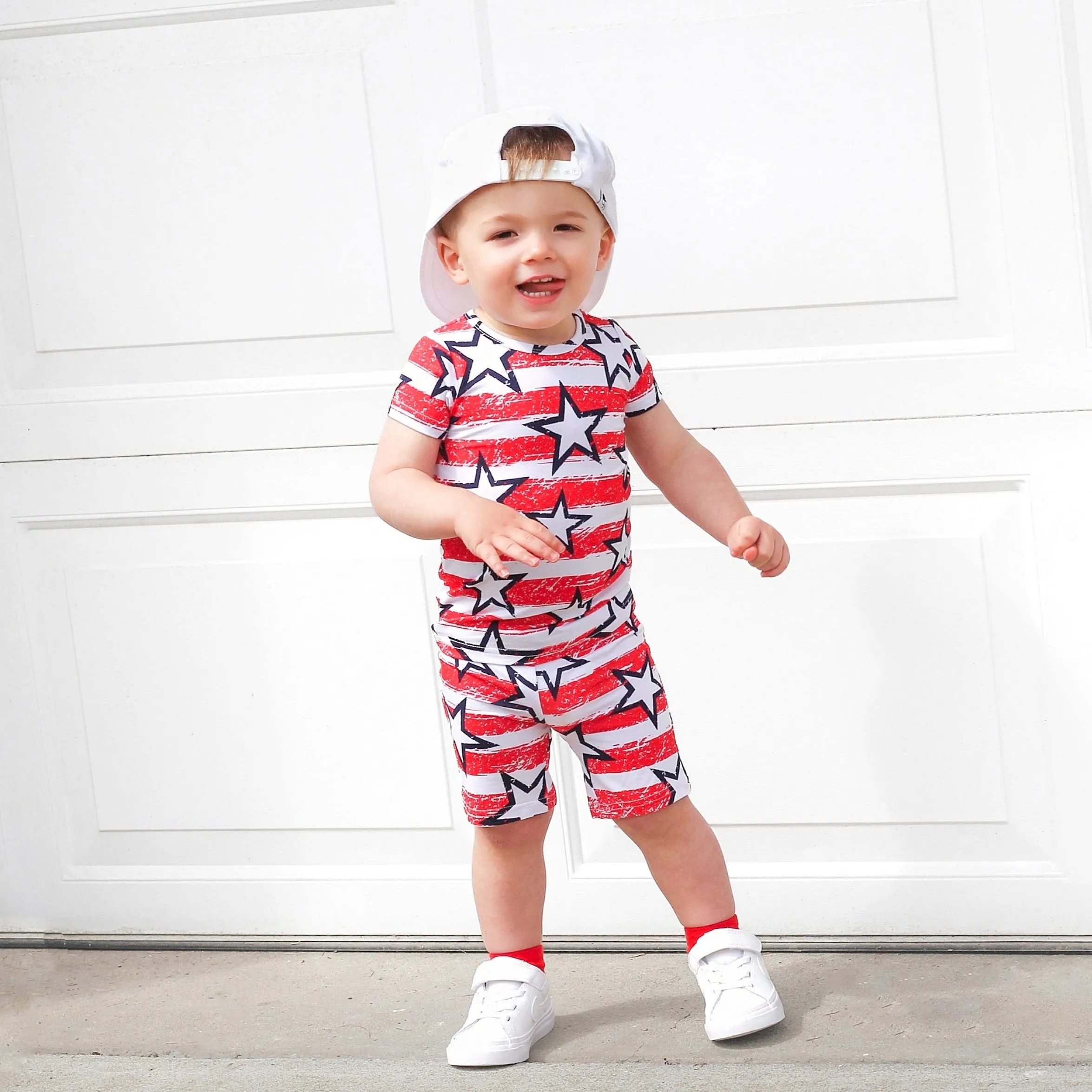 TWO PIECE SHORTIE SET- Stars   Stripes