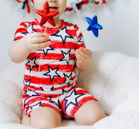 TWO PIECE SHORTIE SET- Stars   Stripes