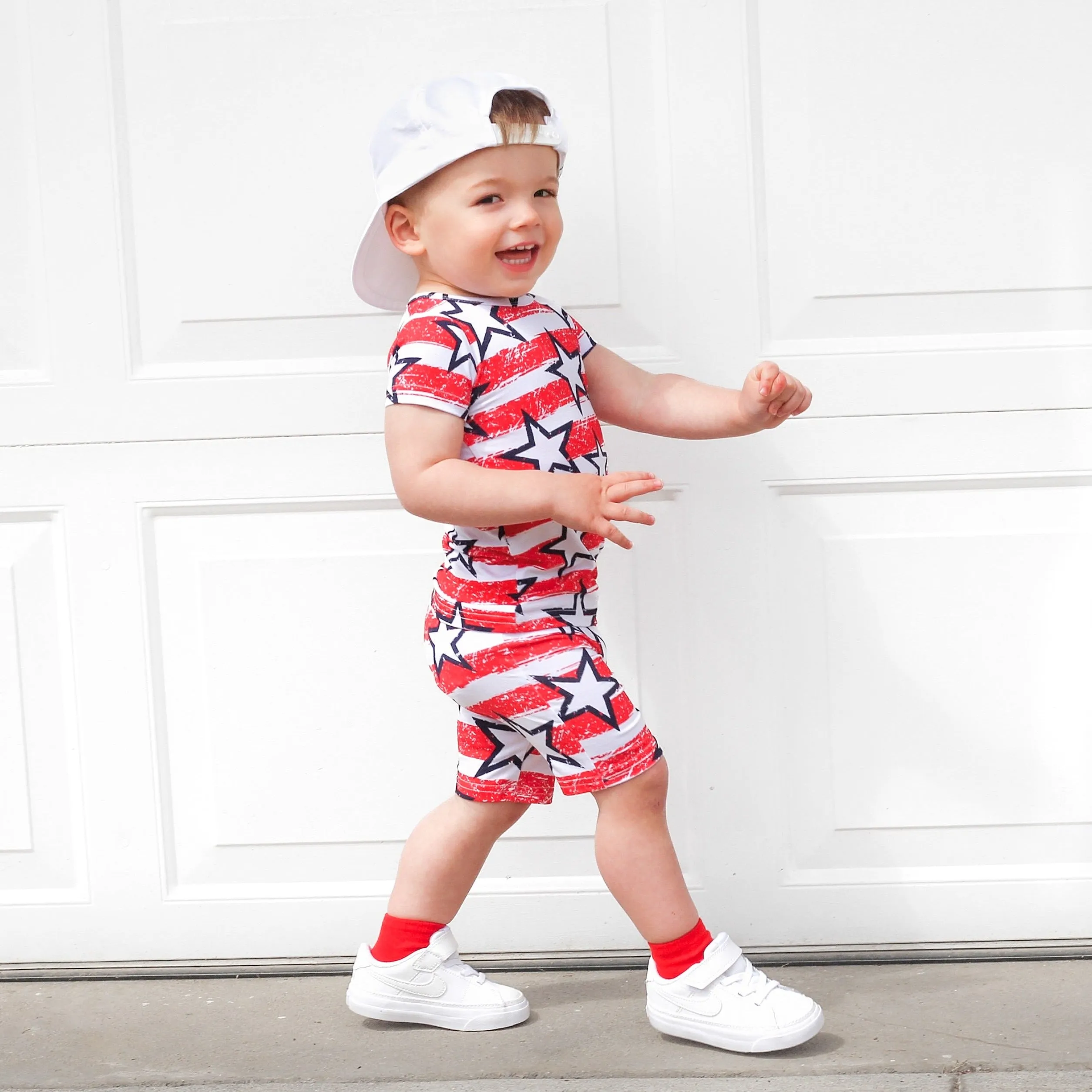 TWO PIECE SHORTIE SET- Stars   Stripes