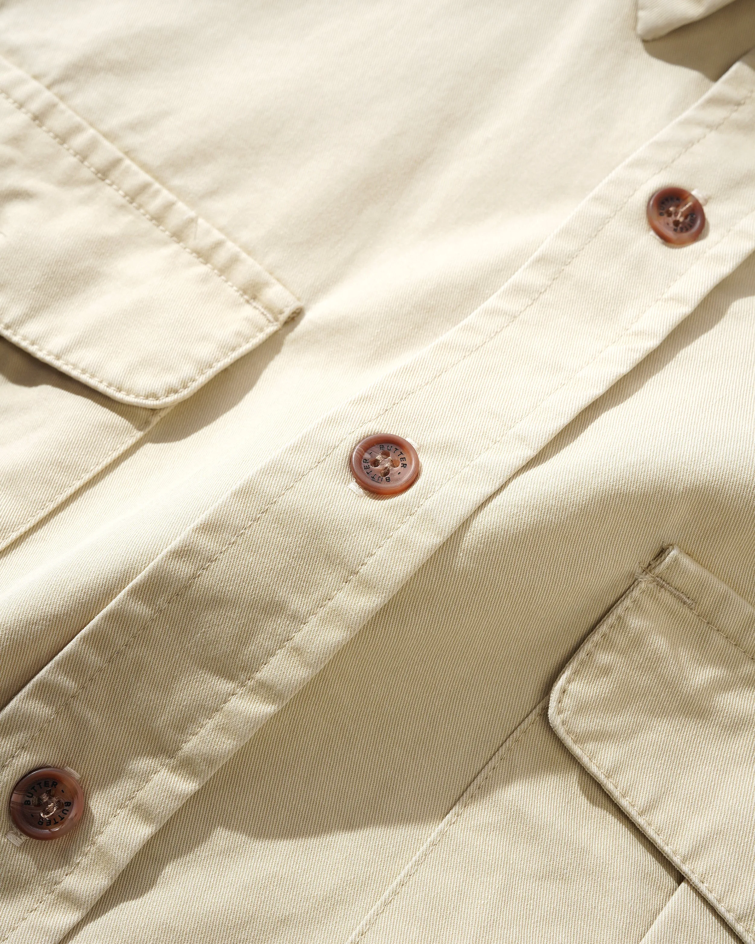 Washed Pocket L/S Shirt, Khaki