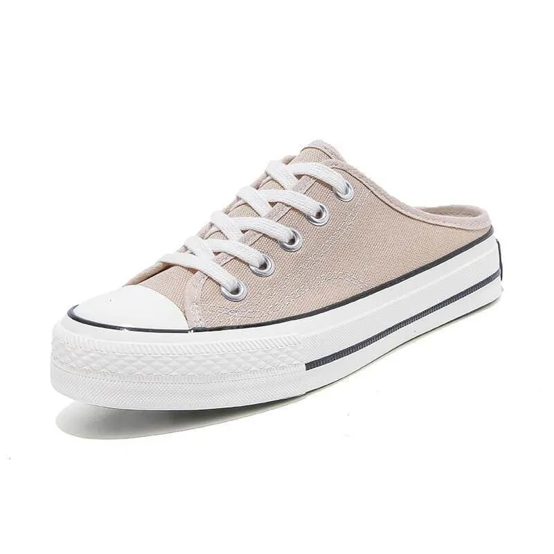 Women's Fashion Daily Solid Color Slip On Canvas Sneakers