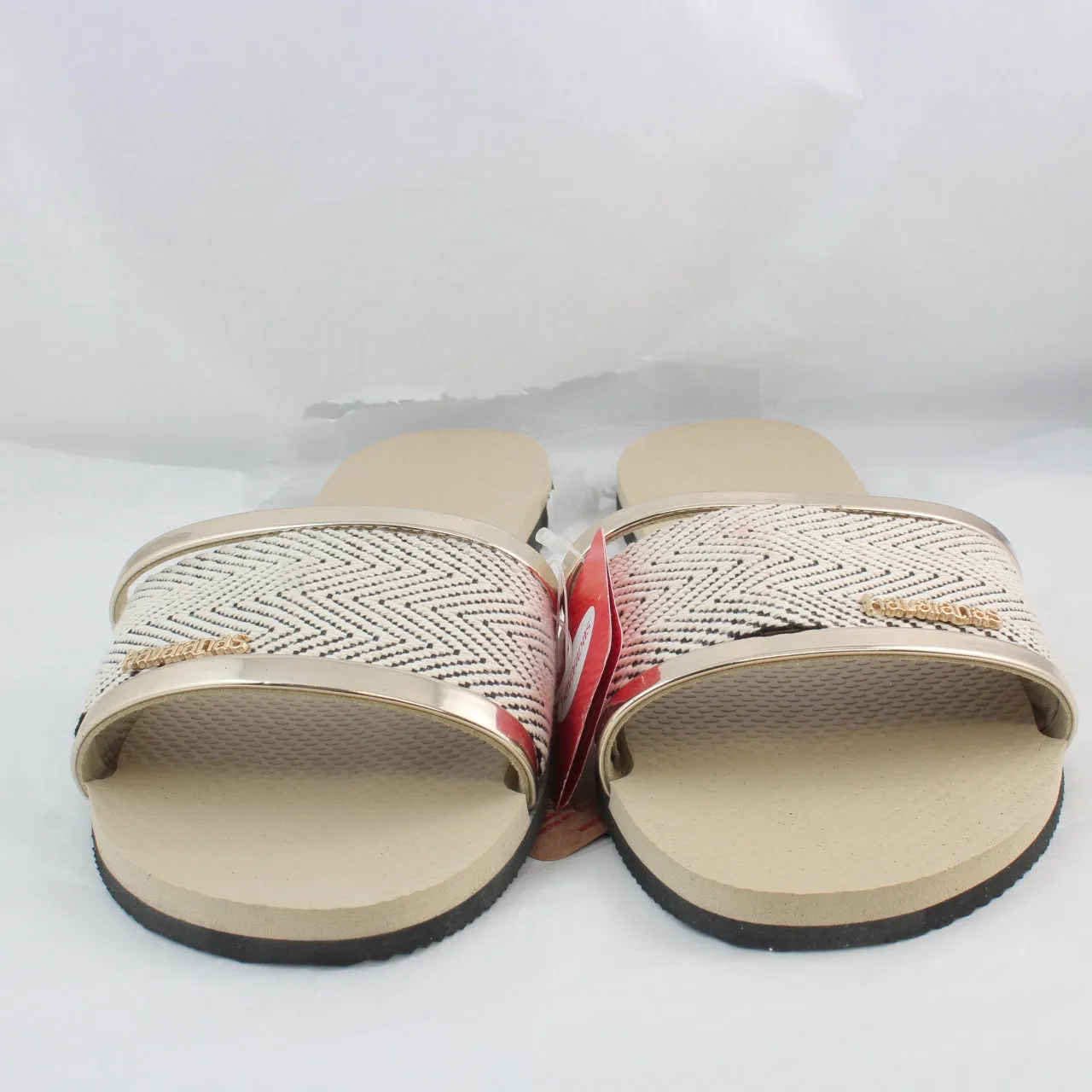 Womens Havaianas You Trancoso Premium Slides Sand Grey