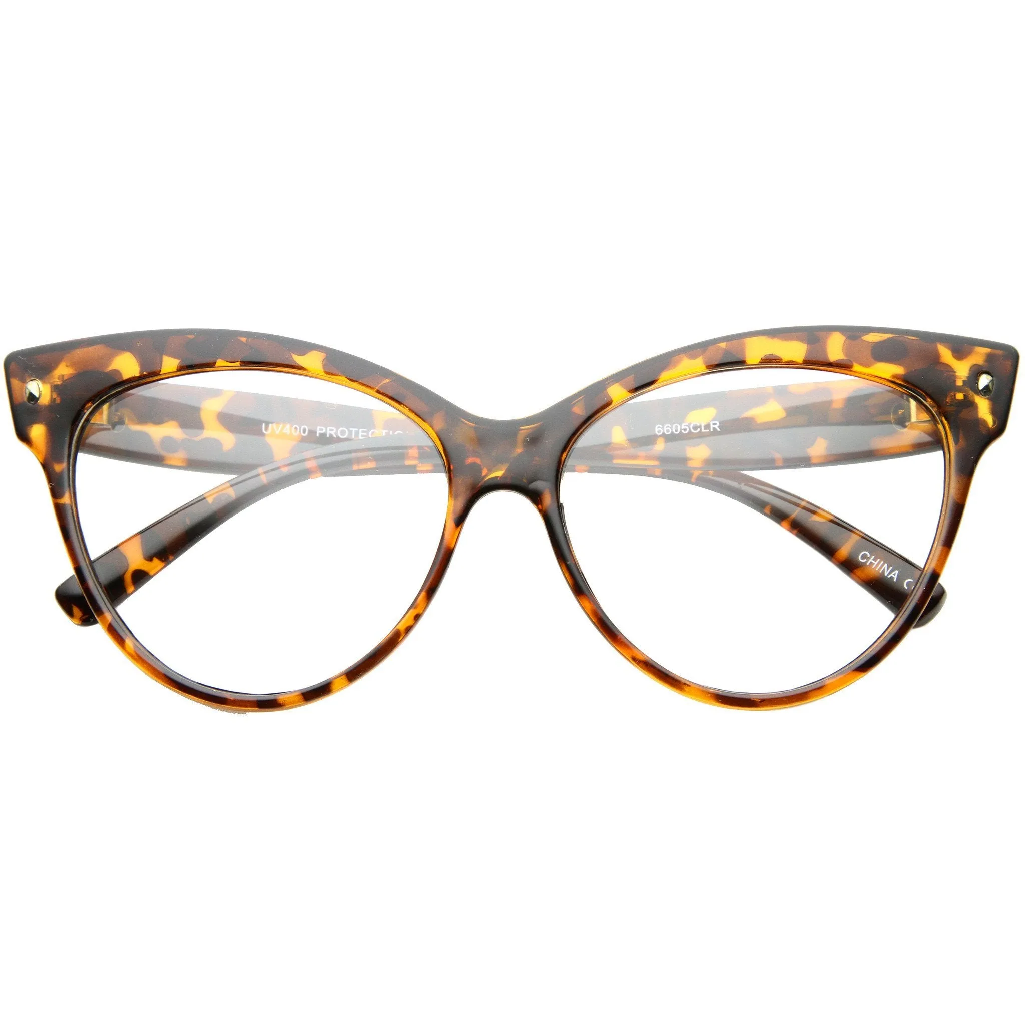 Women's Retro 1950's Cat Eye Clear Lens Glasses