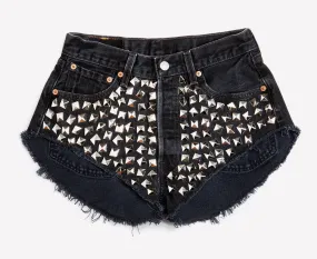 Wunderlust Studded Black Vintage Shorts